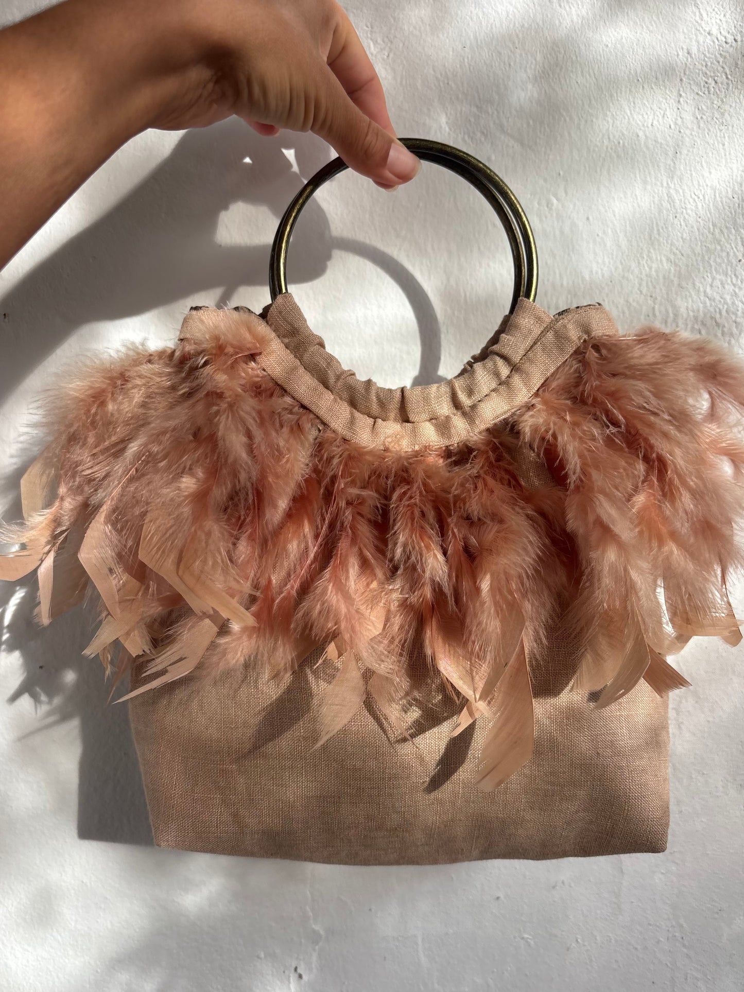 Rose Feather Bag